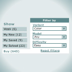 Filters: Find the puzzles you want easily and quickly