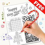 Happy New Year 2025 with Free Printable Christmas Puzzles!