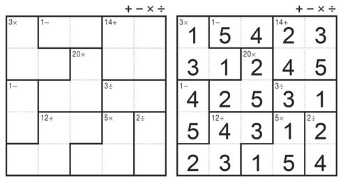 KneDoku puzzle and solution