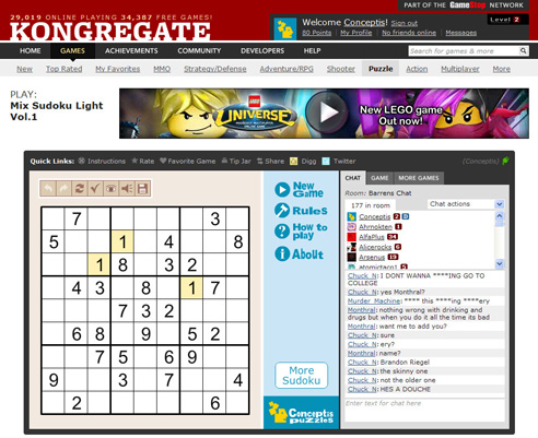 Mix Sudoku Light Vol.1 on Kongregate