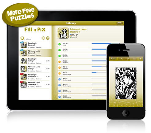 Fill-a-Pix for iPad and iPhone: More free puzzles, regular volume releases