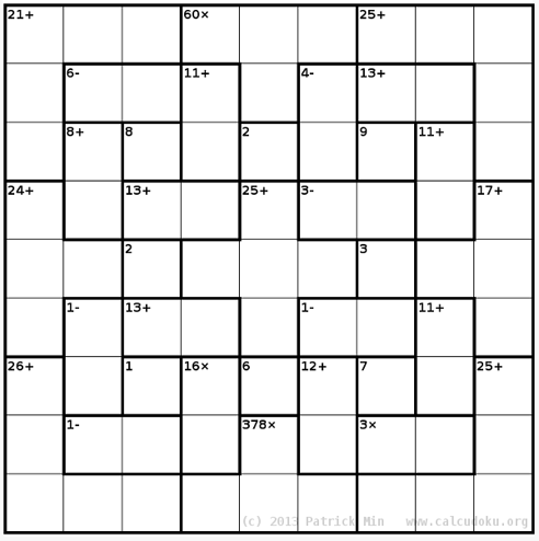 5. The Hardest Calcudoku Puzzle