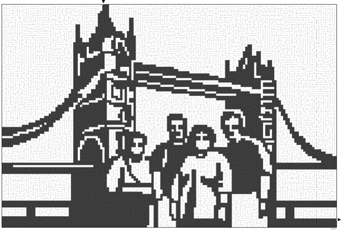 Maze-a-Pix London Bridge puzzle