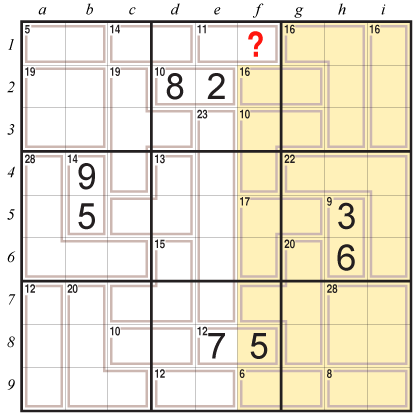 Killer Sudoku techniques: Innies and Outies (rows/columns) A