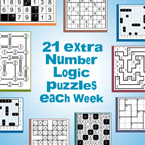 21 extra Number Logic puzzles will be served each week