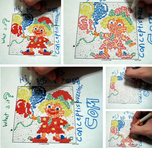 Time Lapse of Completing a Conceptis Maze-a-Pix