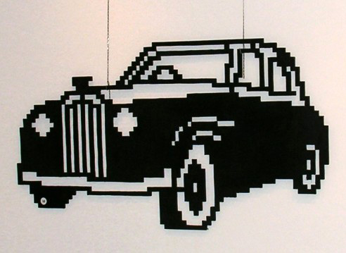 Wooden Pixel Sculptures