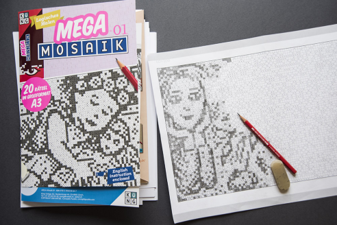 Mega Mosaik 01: Folder and puzzle page