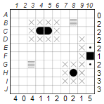 Fill what you know around given ship segments (B)