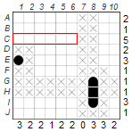Overlapping squares when placing a ship (A)
