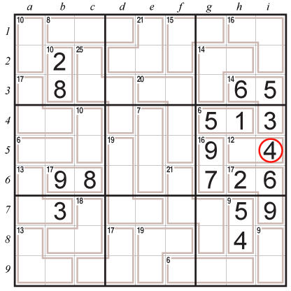 Killer Sudoku techniques: Scanning in one direction B