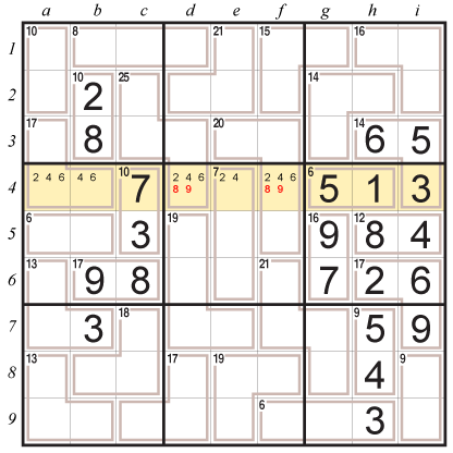 Killer Sudoku techniques: Hidden Pairs A