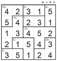 QuadOp CalcuDoku (B)
