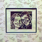 Custom Link-a-Pix with wedding guest signitures