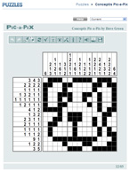 Interactive Pic-a-Pix game distributed by King Features Syndicate
