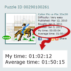 Your personal time now shown for all your solved puzzles: Are you faster than average?