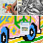 5 Time-Lapse videos showing Picture Logic puzzles being solved