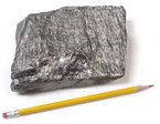 This piece of raw graphite comes from the Bogala Mine in Sri Lanka, and it is quite pure.