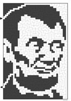 Abraham Lincoln Maze-a-Pix