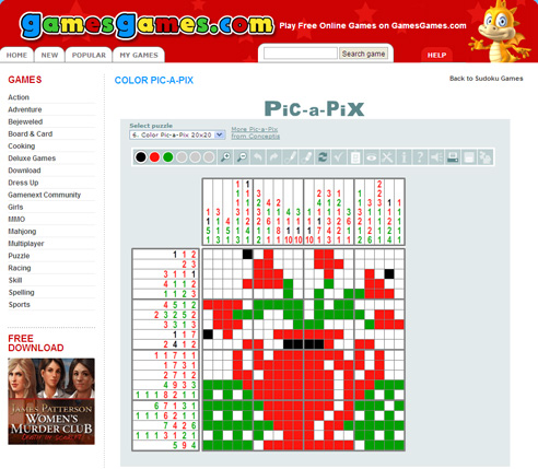 Pic-a-Pix Interactive on gamesgames.com