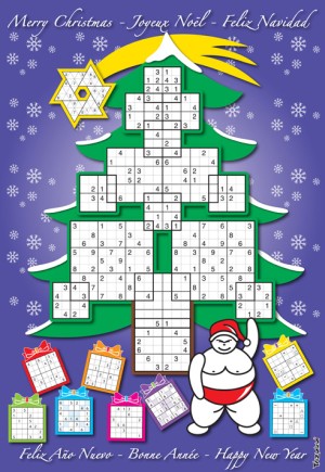 Christmas tree Sudoku poster