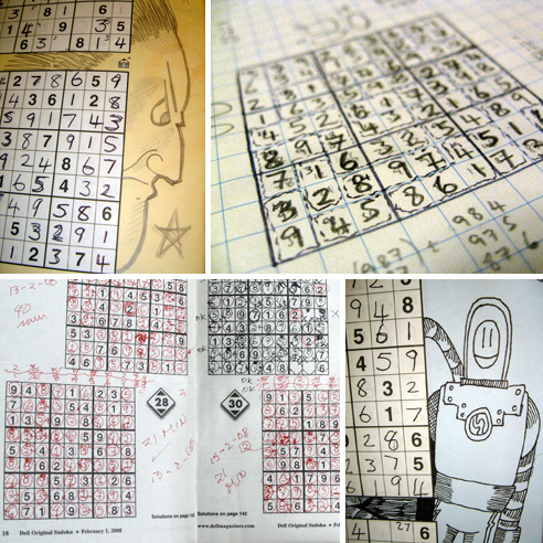 7 Inspiring examples of doodles, comments and notes while solving Sudoku