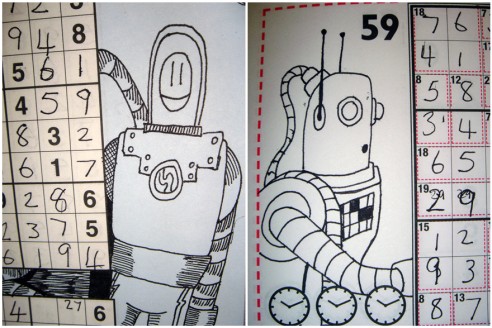 Sudoku doodling at work