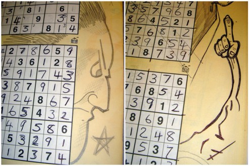 Sudoku doodling at work