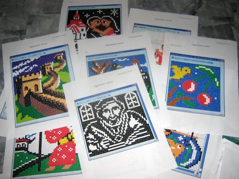 One of the students gave a huge pile of solved puzzles, much more than I actually asked for.