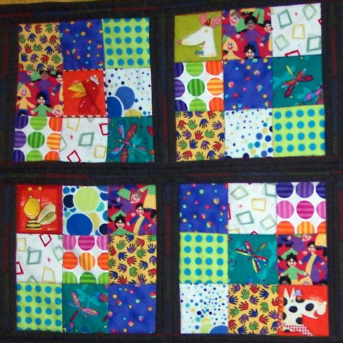 Sudoku Confetti Quilt detail