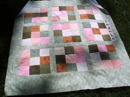 Sudoku quilt top by lavendercat