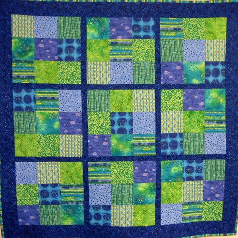 Sudoku baby quilt by ThreadedExpressions