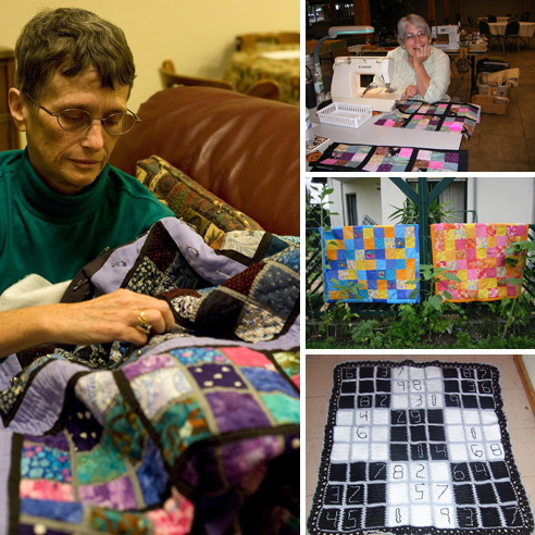 21 quilts and knits inspired by Sudoku puzzles