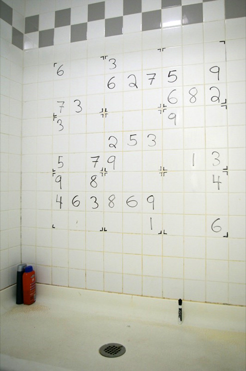 Shower tile Sudoku