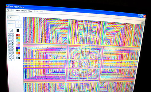 Computer Art created with a Mathematical language for kids developed through famailymath.org