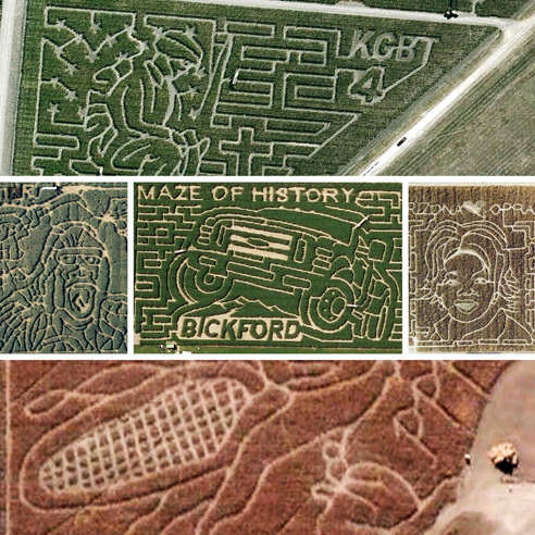 21 mazes that turn earth into picture puzzles