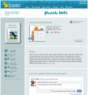 Puzzle Info: New pages offer social interaction for every puzzle