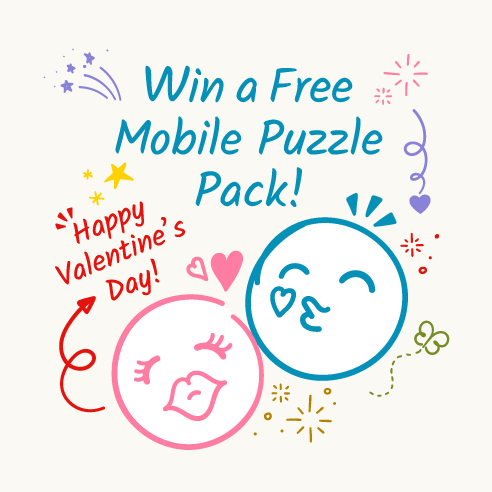 Happy Valentine's Day with Free Mobile Puzzle Packs!