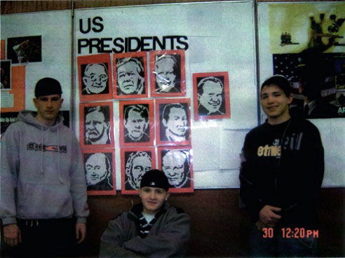 US presidents on the wall
