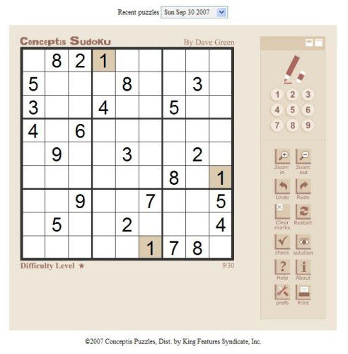 Conceptis Sudoku Interactive
