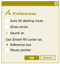 Preferences dialog box