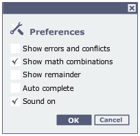 Preferences dialog box