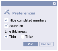 Preferences dialog box