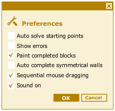 Preferences dialog box