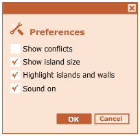 Preferences dialog box