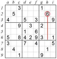 Searching for missing numbers in rows and columns A