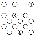 Islands with 4 in the corner, 6 on the side and 8 in the middle (A)