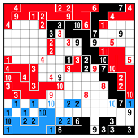 Color Link-a-Pix - step 3 (B)