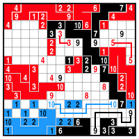 Color Link-a-Pix - step 5 (A)