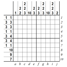 B&W Pic-a-Pix puzzle